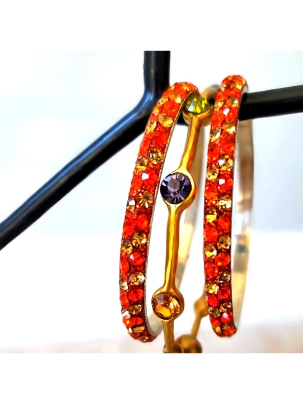 Fashion Gold Color Crystal Bead Bracelet Set